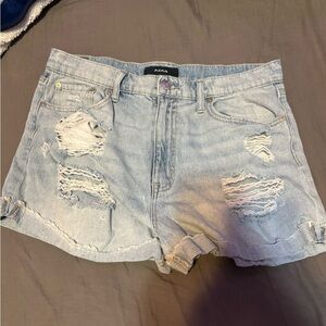 Aeropostale Light Blue Ripped Jean Shorts